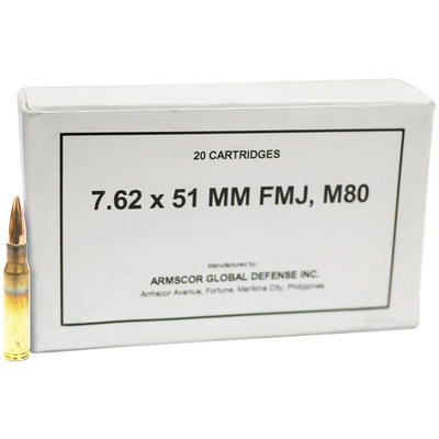 Armscor Ammo 7.62x51mm (7.62 NATO) 147 Grain FMJ 2