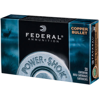Federal Ammo Power-Shok 30-06 Springfield 150 Grai