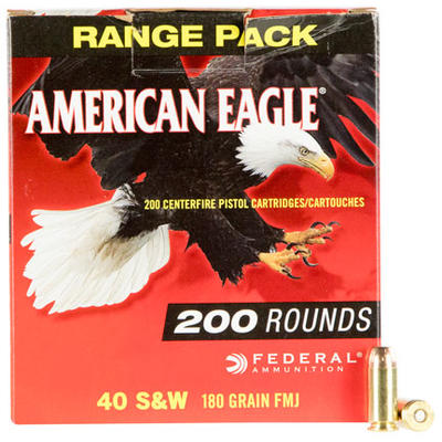 Federal Ammo American Eagle 40 S&W 180 Grain F