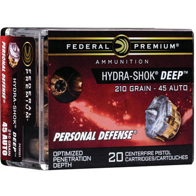 Federal Ammo Personal Defense 45 ACP 210 Grain Hyd