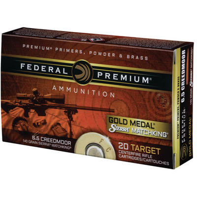Federal Ammo Gold Medal 6.5 Creedmoor 140 Grain Si