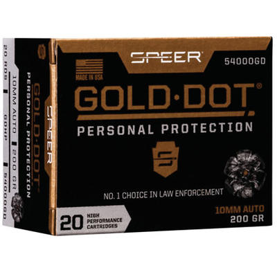 Speer Ammo Gold Dot Personal Protection 10mm Auto