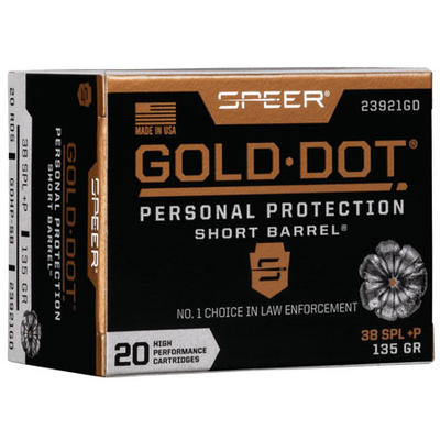 Speer Ammo Gold Dot Personal Protection 38 Special