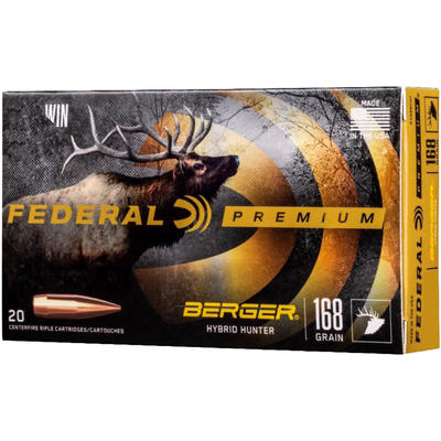 Federal Ammo 280 Ackley Improved 168 Grain Berger