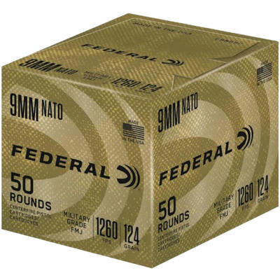 Federal Ammo 9mm 124 Grain FMJ 50 Rounds [C9N882]