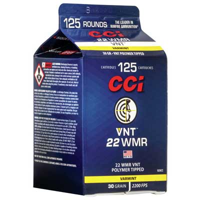 CCI Ammo Varmint 22 Mag 30 Grain Tipped 125 Rounds
