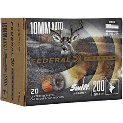 Federal Ammo 10mm Auto 200 Grain Swift A-Frame 20