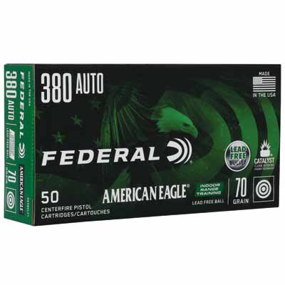 Federal Ammo American Eagle 380 ACP 70 Grain 50 Ro