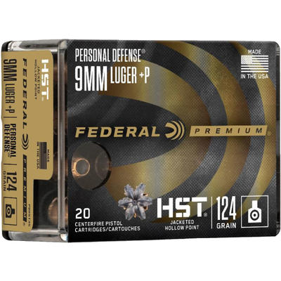 Federal Ammo Personal Defense 9mm 124 Grain HST JH