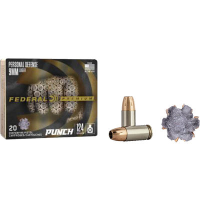 Federal Ammo Punch 9mm 124 Grain JHP 20 Rounds [PD