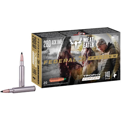 Federal Ammo Trophy Copper 280 Ackley Improved 140