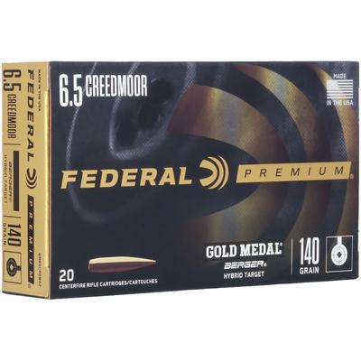 Federal Ammo Gold Medal 6.5 Creedmoor 140 Grain Be