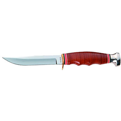 Ka-Bar Knife Hunter 4in AUS-6 Drop Point Blade Lea