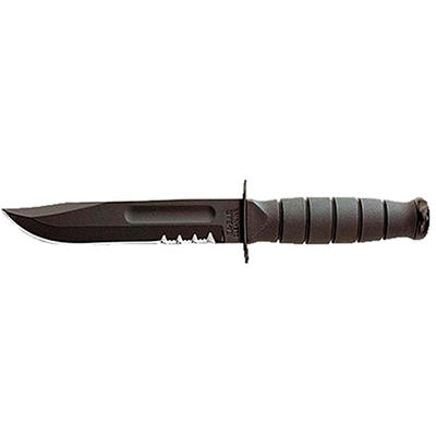 Ka-Bar Knife Short Black Fight Utility Serrated [1
