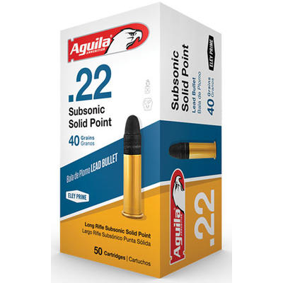 Aguila Rimfire Ammo SuperExtra Subsonic .22 Long R