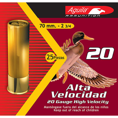 Aguila Shotshells Hunting 20 Gauge 2.75in 1oz #2-S