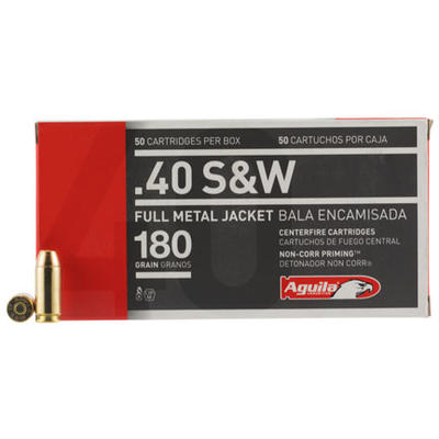 Aguila Ammo 40 S&W 180 Grain FMJ 50 Rounds [1E