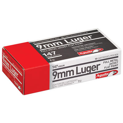 Aguila Ammo 9mm 147 Grain FMJ Flat Point 50 Rounds