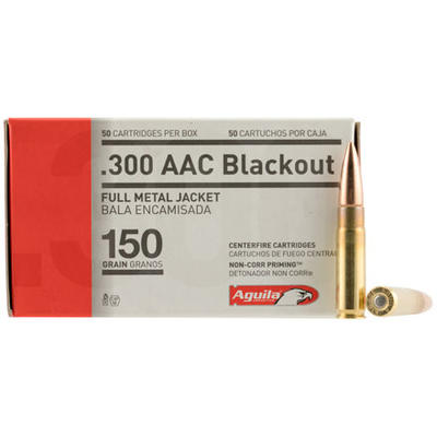 Aguila Ammo 300 Blackout 150 Grain FMJBT 50 Rounds