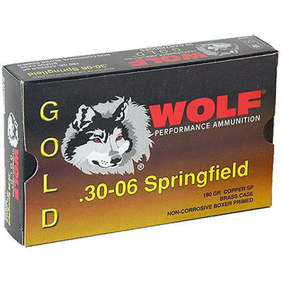 Wolf Ammo Gold 30-06 Springfield JSP 180 Grain 20