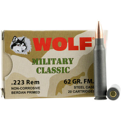 Wolf Ammo Military Classic 223 Remington FMJ 62 Gr