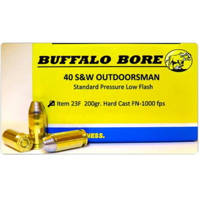 Buffalo Bore Ammo 40 S&W 200 Grain Hard Cast F
