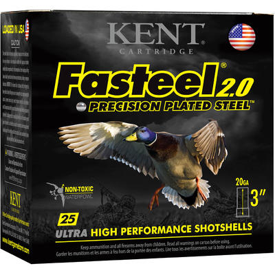 Kent Shotshells Fasteel Waterfowl 20 Gauge 3in 7/8