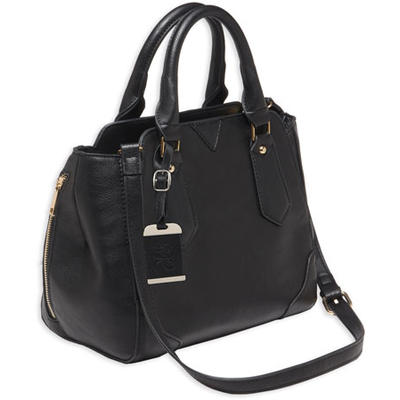 Bulldog Satchel Style Purse Black [BDP020]