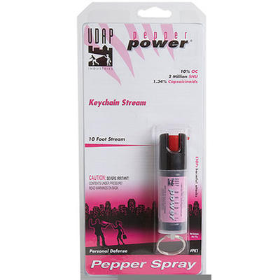 UDAP Pink Keychain Pepper Spray Stream Spray .4oz/