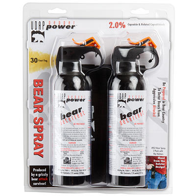 UDAP Bear Spray 7.9oz/225g up-to 35 Feet 2-Pack Bl