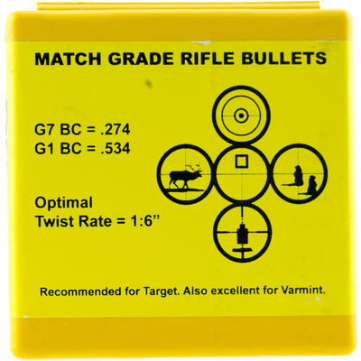 Berger Reloading Bullets Target 22 Caliber .224 90