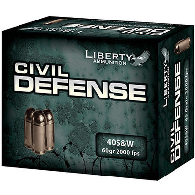 Liberty Ammo Civil Defense 40 S&W 60 Grain LF