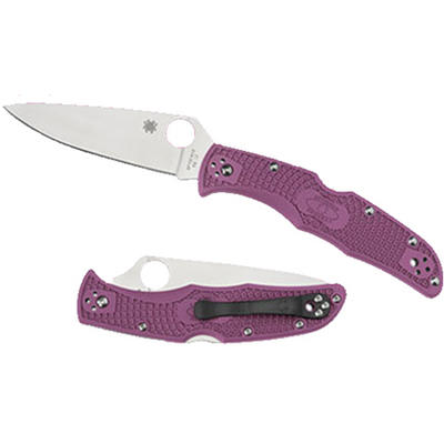 Spyderco Knife Endura 3.75in Flat Ground Purple Pl