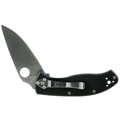 Spyderco Knife Tenacious Folder Plain Blade Black