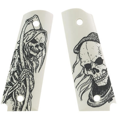 Hogue Govt Ivory Poly Grim Reaper Grip Panels [450