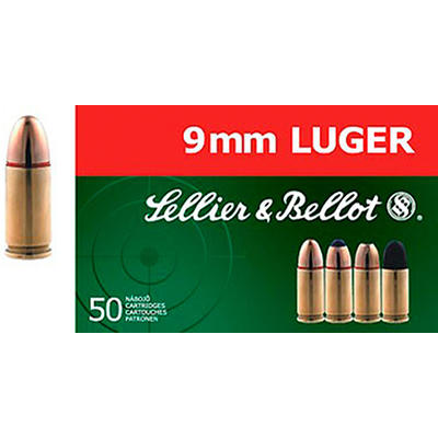 Sellier & Bellot Ammo 9mm JHP 115 Grain 50 Rou