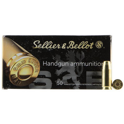Sellier & Bellot Ammo 9mm Subsonic 150 Grain F