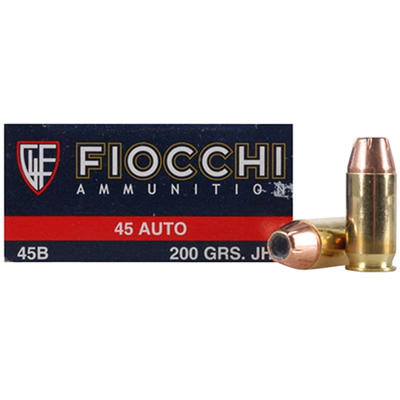 Fiocchi Ammo 45 ACP 200 Grain JHP 50 Rounds [45B50