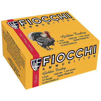 Fiocchi Shotshells Turkey Nickel Plated 12 Gauge 3