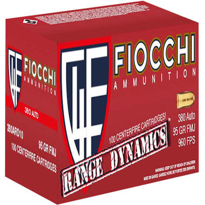 Fiocchi Ammo Range Dynamics Pistol Range Pack 380