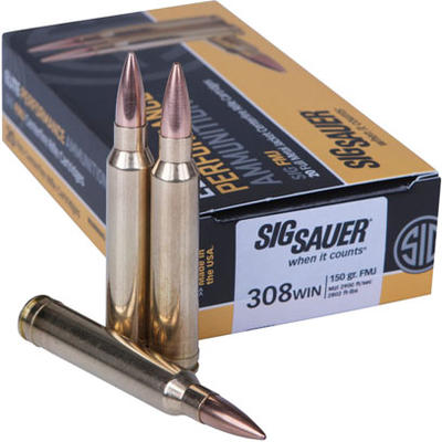 Sig Sauer Ammo Elite 308 Winchester 150 Grain FMJ
