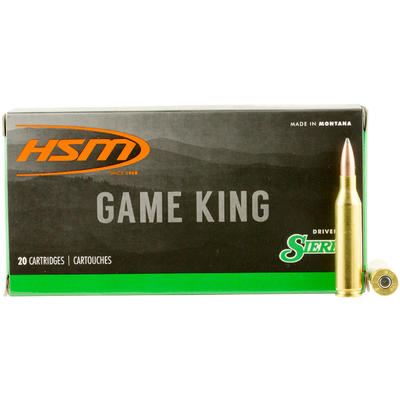 HSM Ammo Game King 243 Winchester 100 Grain SBT 20