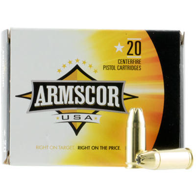 Armscor Ammo 9mm 124 Grain JHP 20 Rounds [AC97N]