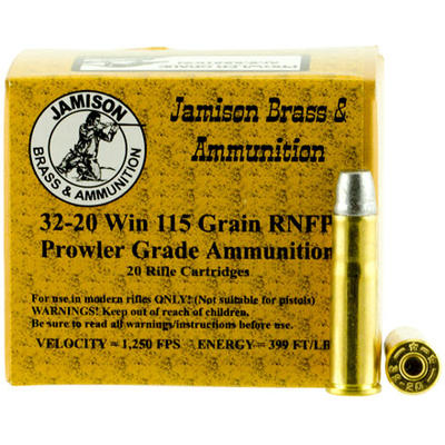 Jamison Ammo Prowler 32-20 Winchester 115 Grain RN