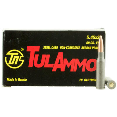 Tula Ammo FMJ 5.45x39mm 60 Grain 20 Rounds [TA5453