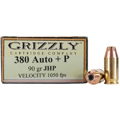 Grizzly Ammo 380 ACP+P 100 Grain JHP 20 Rounds [GC