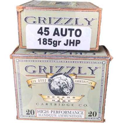 Grizzly Ammo 45 ACP 185 Grain JHP 20 Rounds [GC45A