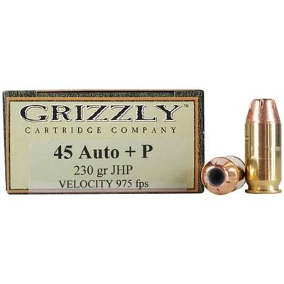 Grizzly Ammo 45 ACP 230 Grain JHP 20 Rounds [GC45A