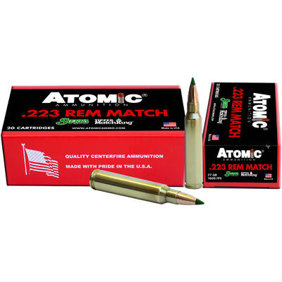 Atomic Ammo Match 223 Remington 77 Grain MatchKing