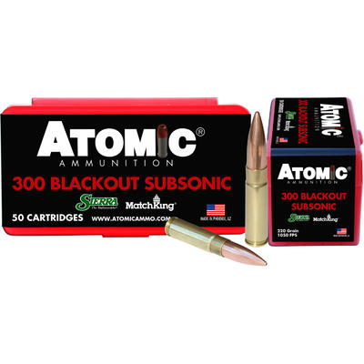 Atomic Ammo Subsonic 300 Blackout 220 Grain HPBT 5
